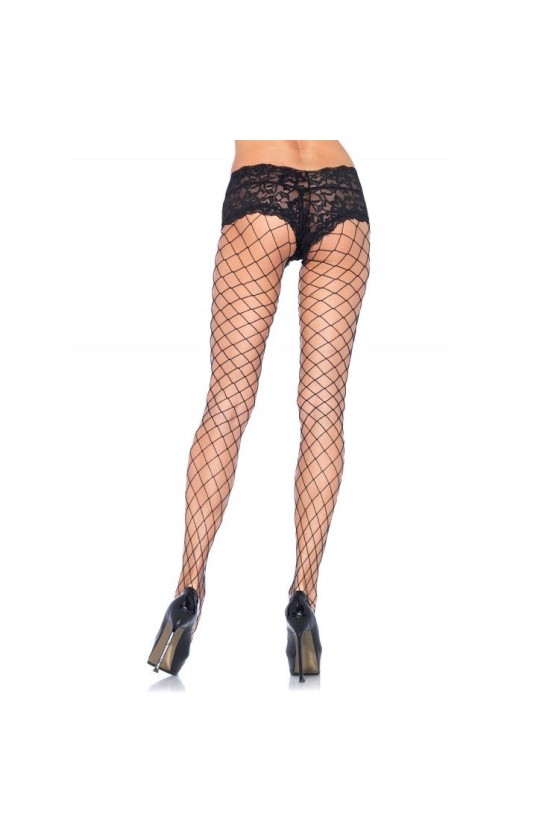 LEG AVENUE - NET PANTS WITH LACE SHORTS