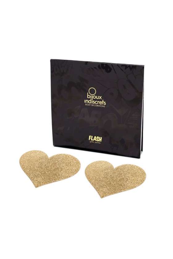 BIJOUX - INDISCRETS FLASH GOLDEN HEART NIPPELABDECKUNGEN