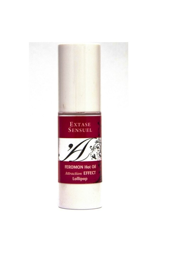 EXTASE SENSUAL - HUILE DE MASSAGE EFFET CHAUFFANT AUX PHÉROMONES SUCETTES 30 ML