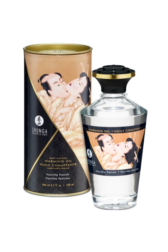 SHUNGA - ÓLEO DE MASSAGEM COM EFEITO DE CALOR SABOR FETISH BAUNILHA 100 ML