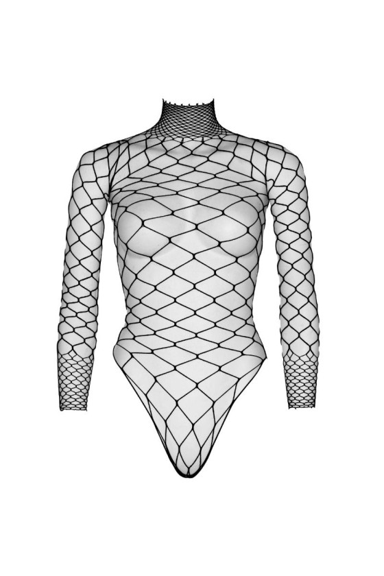 LEG AVENUE - TURTLENECK FISHNET TEDDY ONE SIZE