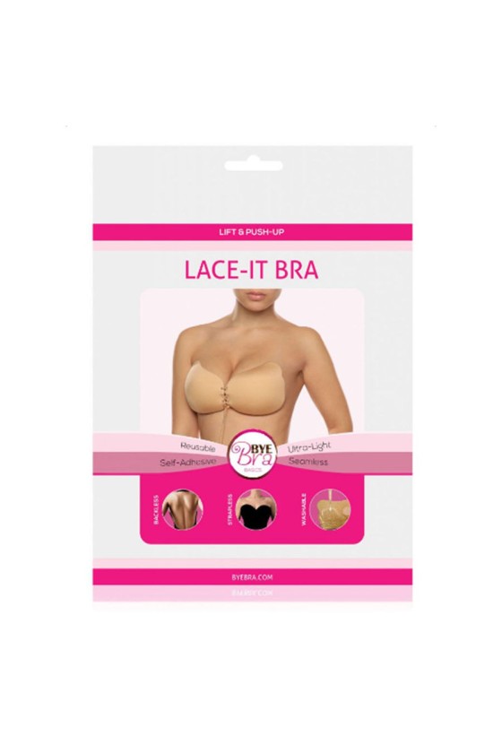 BYE-BRA – LACE-IT ENHANCEMENT PUSH-UP BEIGE CUP A