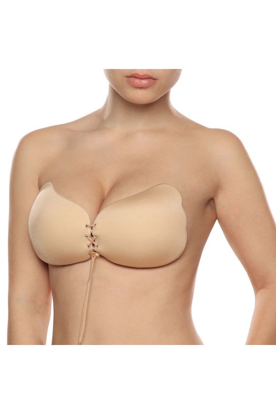 BYE-BRA - LACE-IT RENFORCEMENT PUSH-UP BEIGE BONNET D