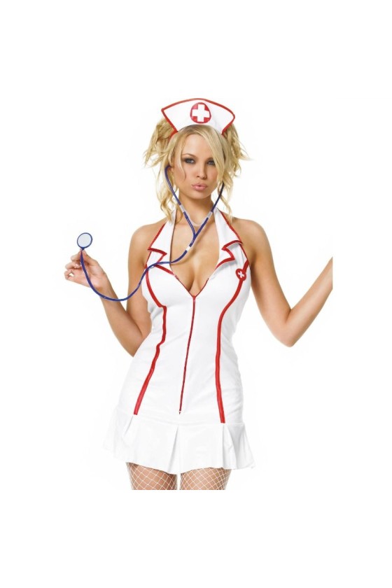 LEG AVENUE - COSTUMES - HEAD NURSE DRESS 3 PIECES SET SIZE L/XL