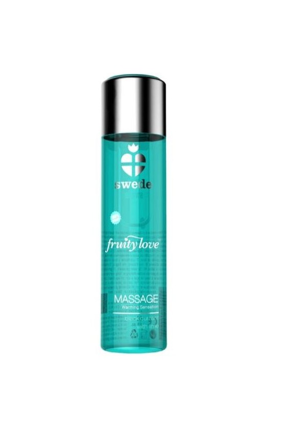 SWEDE - FRUITY LOVE MASSAGEÖL MIT WÄRMENDEM EFFEKT, SCHWARZE JOHANNISBEERE UND LIMETTE 60 ML