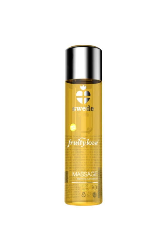 SWEDE - FRUITY LOVE EFEITO AQUECEDOR ÓLEO DE MASSAGEM TROPICAL FRUTADO COM MEL 120 ML.