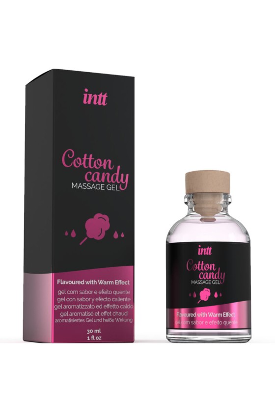 INTT MASSAGE  ORAL SEX - GEL DA MASSAGGIO AL GUSTO DI CANDY COTONE CON EFFETTO RISCALDANTE