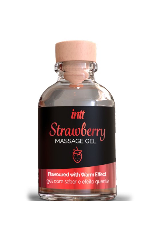 INTT MASSAGE  ORAL SEX - GEL DA MASSAGGIO AL GUSTO DI FRAGOLA EFFETTO CALDO