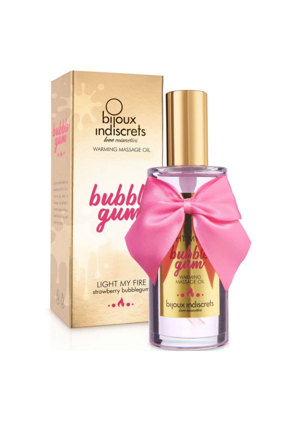 BIJOUX - INDISCRETS LIGHT MY FIRE ACEITE DE MASAJE EFECTO CALOR SABOR CHICLE