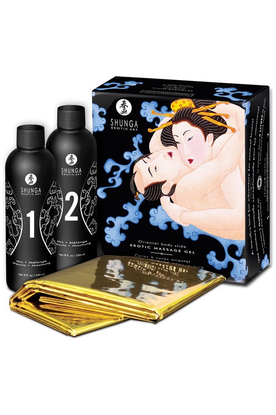 SHUNGA - GEL DE MASSAGEM ERÓTICA ORIENTAL CORPO A CORPO COM FRUTAS EXÓTICAS