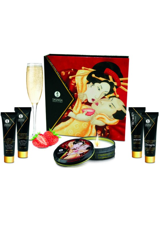 SHUNGA - GEHEIMES GEISHA-ERDBEER- UND CAVA-KIT