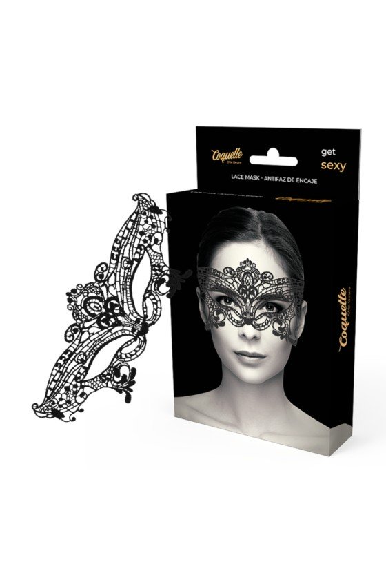 COQUETTE CHIC DESIRE - MASCHERA AMPIA IN PIZZO NERO