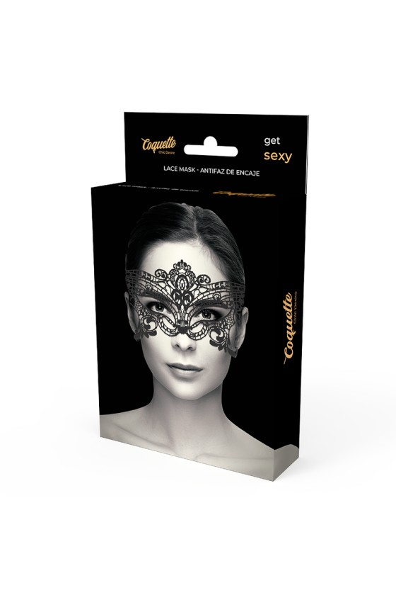 COQUETTE CHIC DESIRE - BREITE SCHWARZE SPITZENMASKE