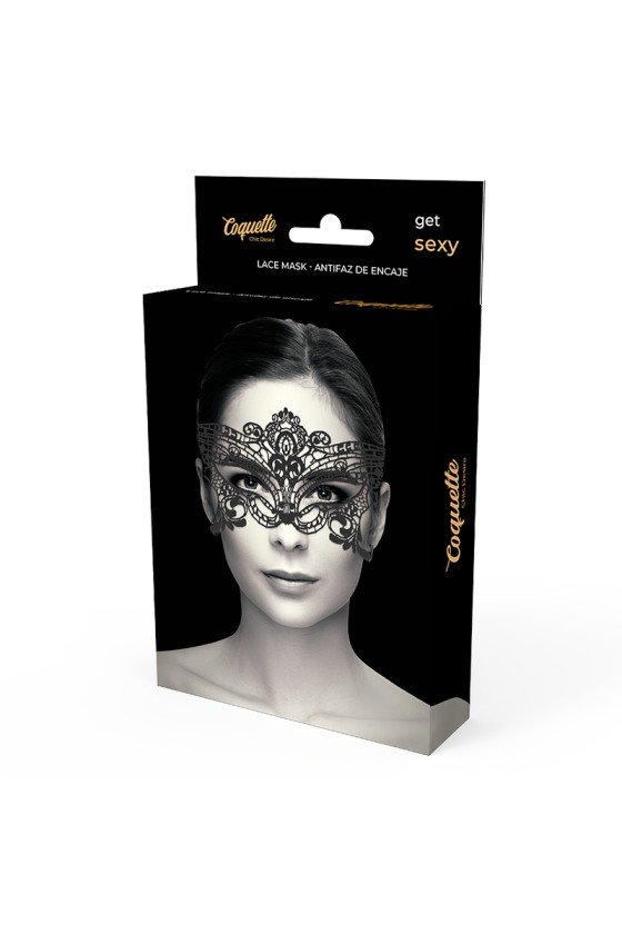 COQUETTE CHIC DESIRE - MASCHERA AMPIA IN PIZZO NERO