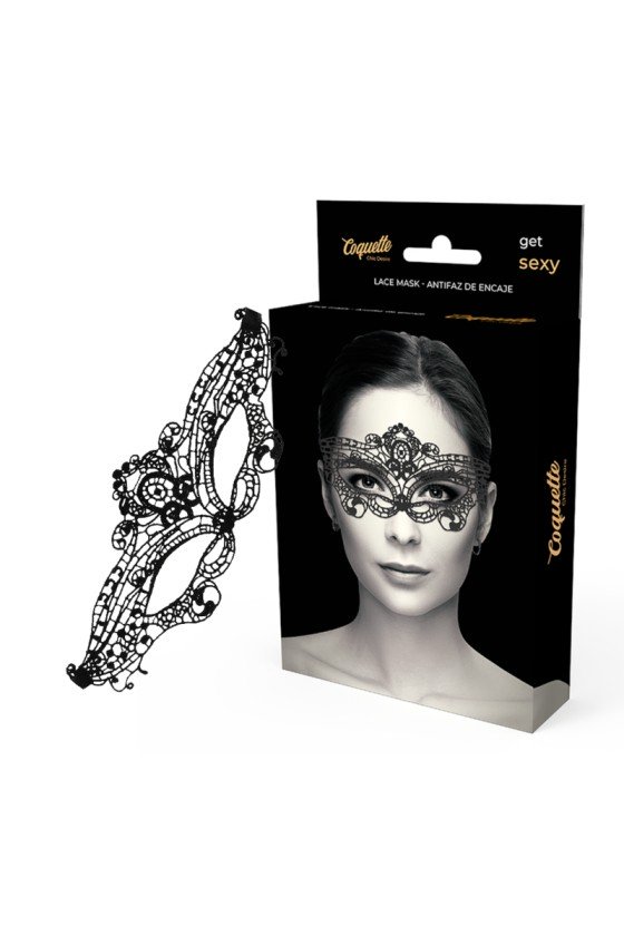 COQUETTE CHIC DESIRE - FINE BLACK LACE MASK