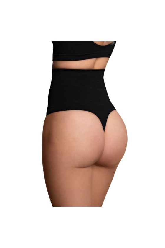 BYE-BRA - THONG STYLE SEAMLESS GIRDLE BLACK SIZE S