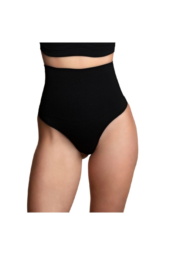 BYE-BRA - THONG STYLE SEAMLESS GIRDLE BLACK SIZE S