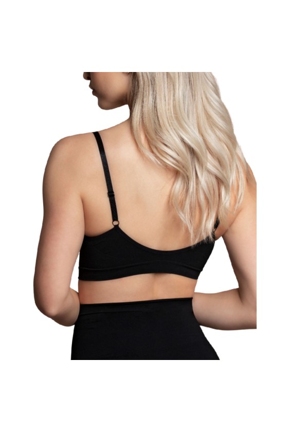 BYE-BRA - MEDIUM CONTROL BRA SEAMLESS BLACK SIZE S