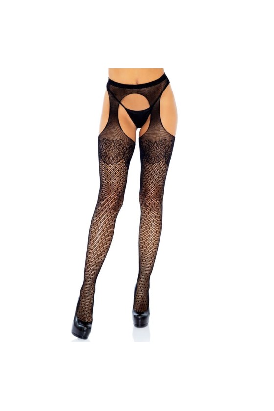 LEG AVENUE - POLKA DOT SUSPENDER HOSE ONE SIZE