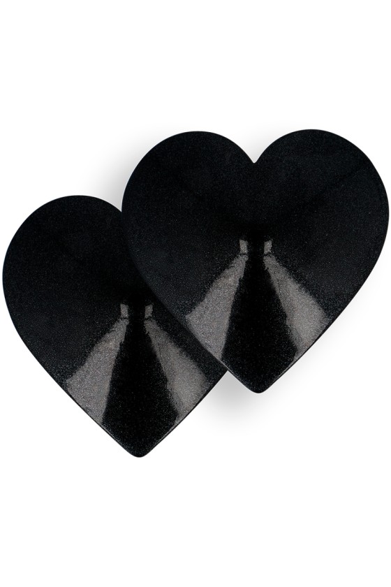 COQUETTE CHIC DESIRE - BLACK HEARTS NIPPLE COVERS