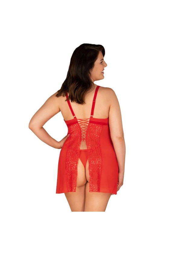 OBSESSIVE - BLOSSMINA CHEMISE AND TANGA 4XL/5XL