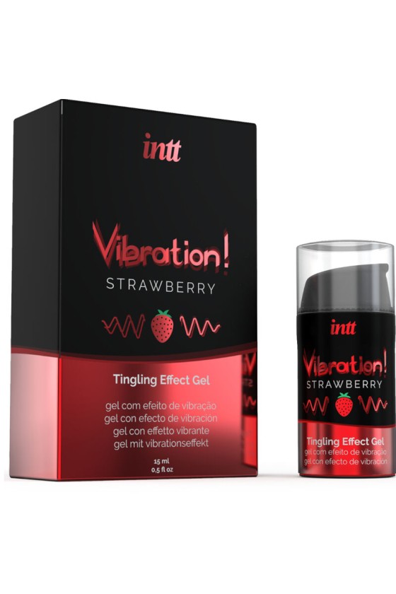 INTT - POWERFUL INTIMATE STIMULANT LIQUID VIBRATING GEL STRAWBERRY 15 ML