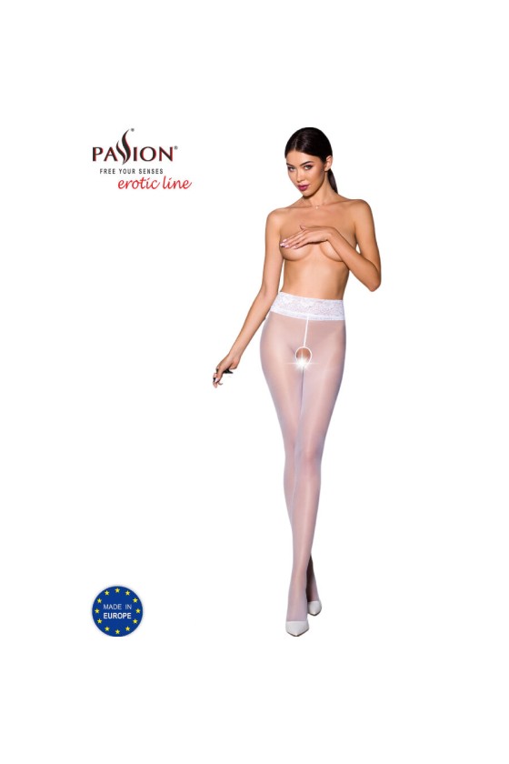 PASSION - TIOPEN 008 WHITE TIGHTS 1/2 30 DEN