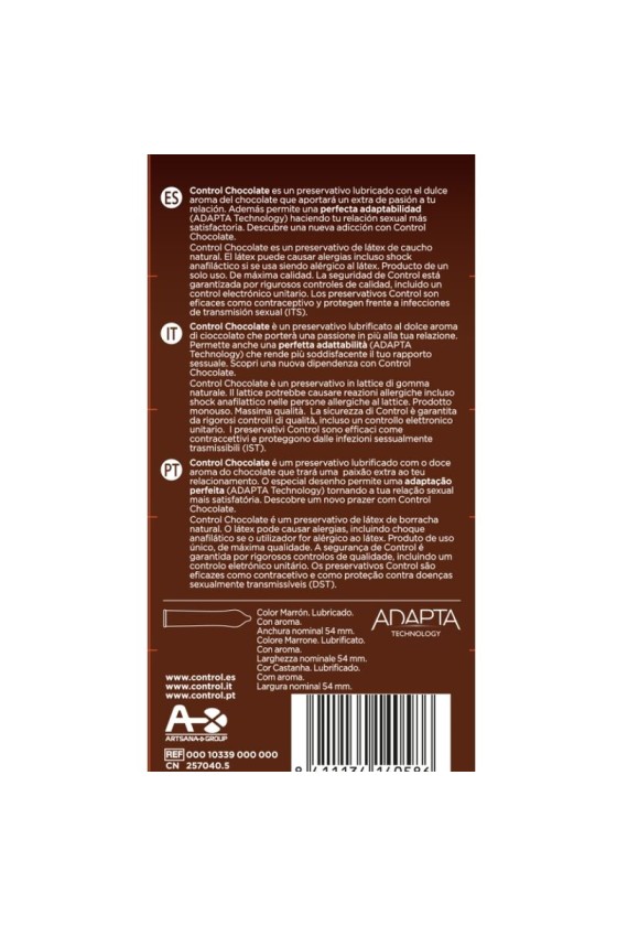 CONTROL - ADAPTA CHOCOLATE CONDOMS 12 UNITS