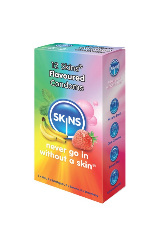 SKINS - CONDOM SAVEURS PAQUET DE 12