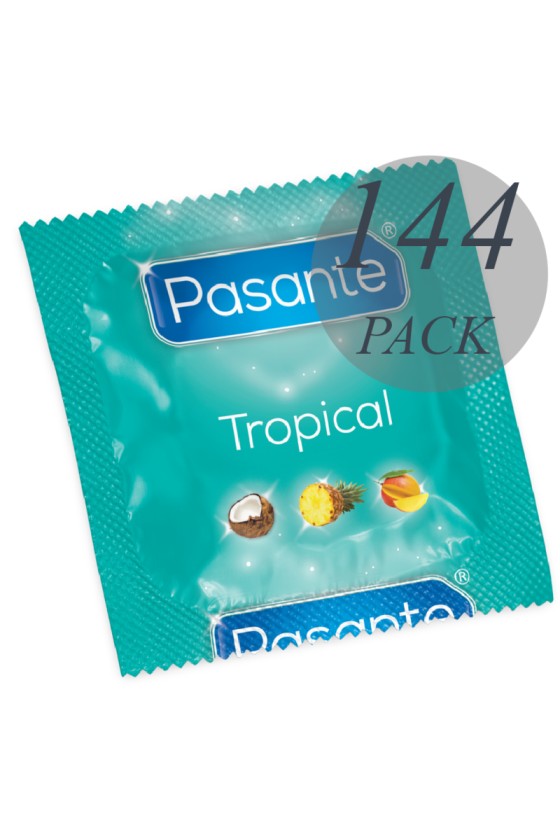 PASANTE - CONDOMS TROPICAL FLAVORS 144 UNITS