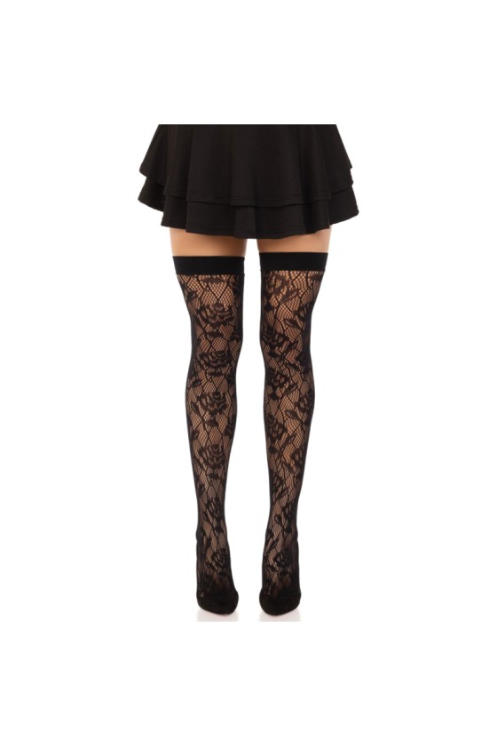 LEG AVENUE - STOCKS NET DE ROSES SAUVAGES NOIR