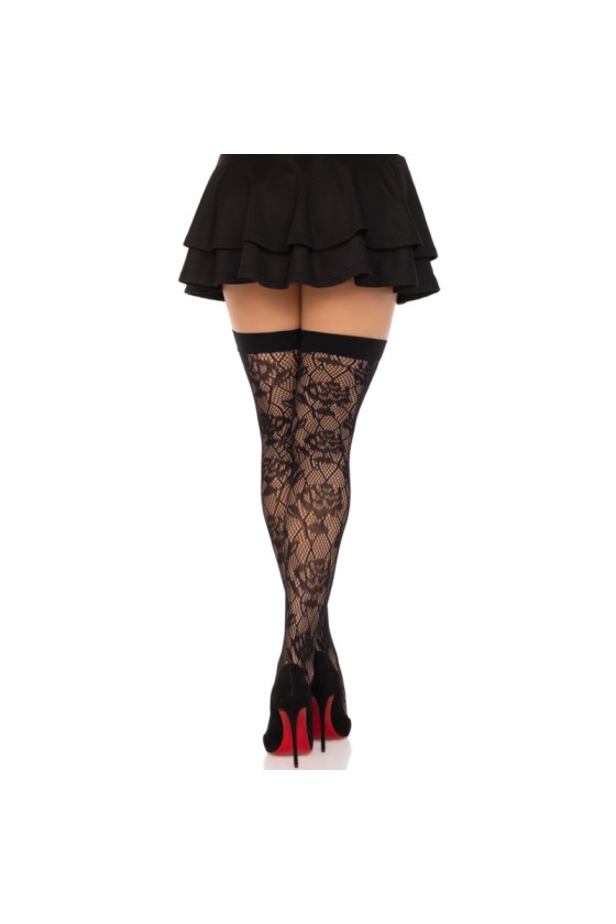 LEG AVENUE - STOCKS NET DE ROSES SAUVAGES NOIR