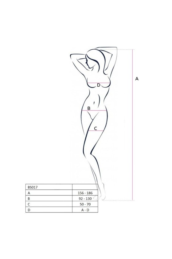 PASSION - FEMME BS017 BODYSTOCKING BLANC TAILLE UNIQUE