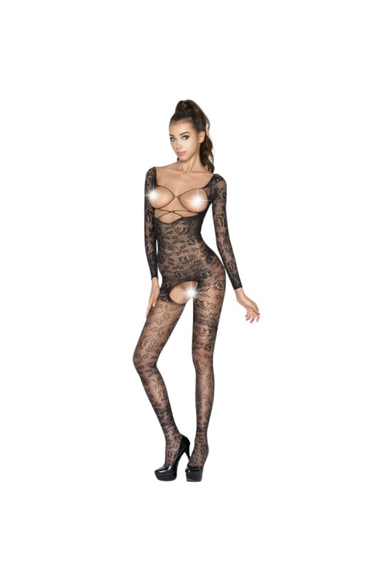 PAIXÃO - MULHER BS031 BODYSTOCKING PRETO TAMANHO ÚNICO