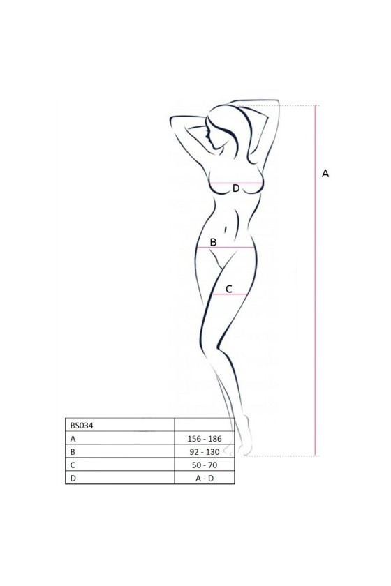 PASSION - FEMME BS034 BODYSTOCKING BLANC TAILLE UNIQUE