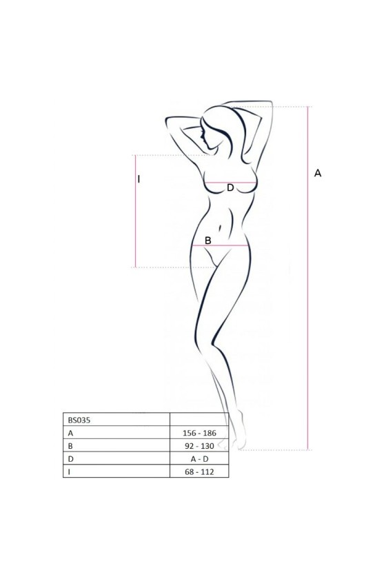 PASSION - FEMME BS035 BODYSTOCKING BLANC TAILLE UNIQUE