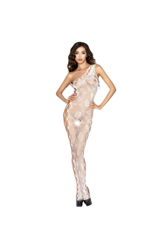 PASSION - WOMAN BS036 BODYSTOCKING BIANCO TAGLIA UNICA