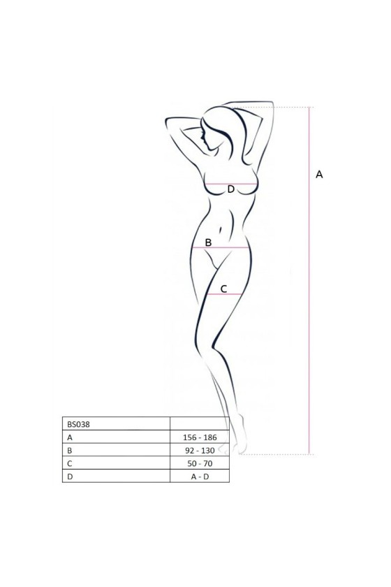 PASSION - FEMME BS038 BODYSTOCKING ROUGE TAILLE UNIQUE