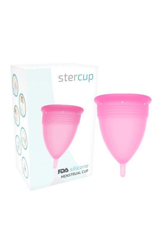 STERCUP - COUPE MENSTRUELLE EN SILICONE FDA TAILLE L ROSE