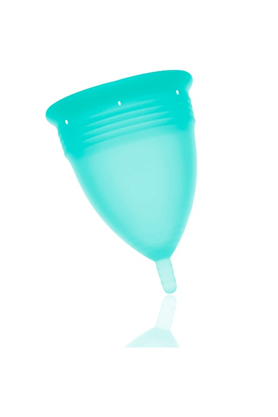 STERCUP - COPA MENSTRUAL DE SILICONA FDA TALLA L AGUAMARINA