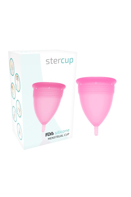 STERCUP - COPO MENSTRUAL DE SILICONE FDA TAMANHO S ROSA