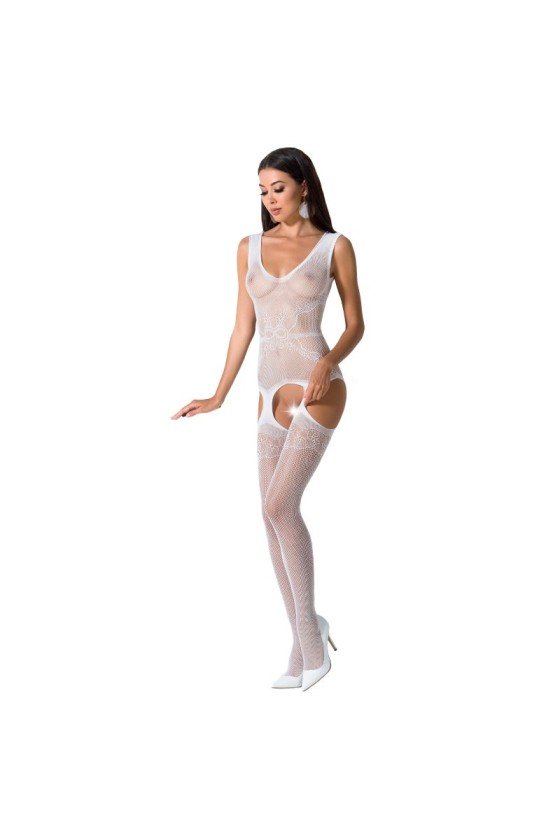 PASSION - BODYSTOCKING MUJER BS062 BLANCO TALLA ÚNICA