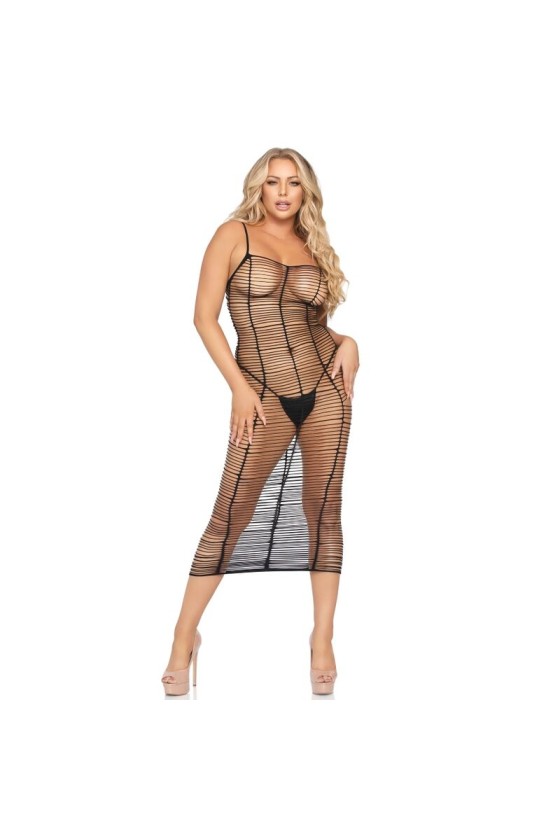 LEG AVENUE - HORIZONTAL NET MAXI DRESS ONE SIZE