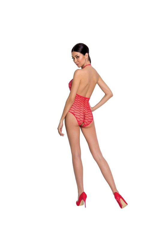 PASSION - WOMAN BS087 BODYSTOCKING ROSSO TAGLIA UNICA