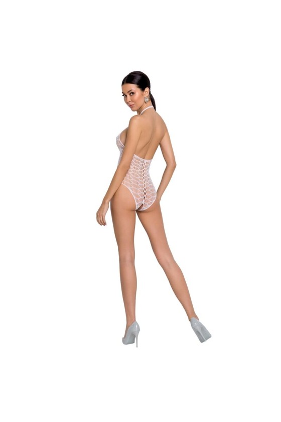 PASSION - FEMME BS087 BODYSTOCKING BLANC TAILLE UNIQUE