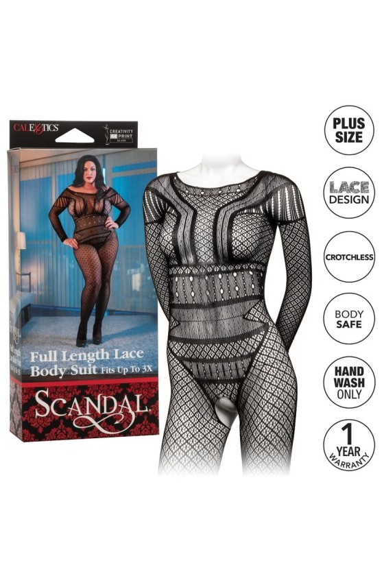 CALIFORNIA EXOTICS - LACE BODY SUIT PLUS SIZE