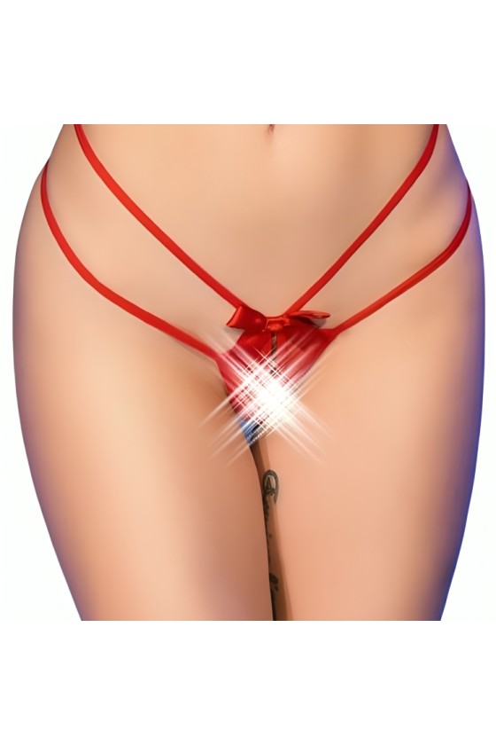 CHILIROSE - CR 4695 BABYDOLL TANGA SIN ENTREpierna ROJO S/M