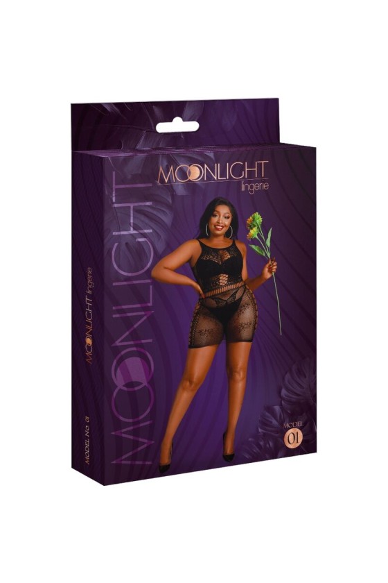 MOONLIGHT - MODEL 1 DRESS BLACK PLUS SIZE