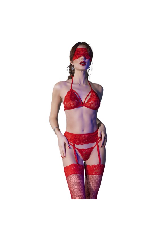 CHILIROSE - CR 4467 SET CUATRO PIEZAS ROJO S/M