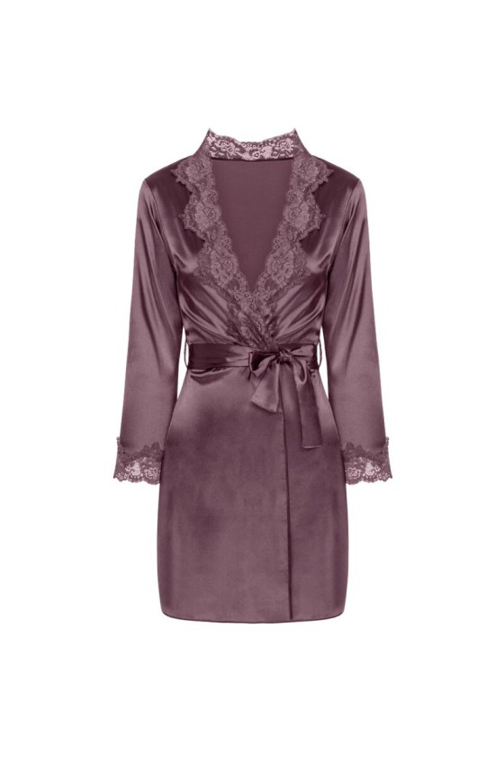 LIVCO CORSETTI FASHION - JACQUELINE LC 90249 DRESSING GOWN + SHIRT + PANTY VIOLET S/M